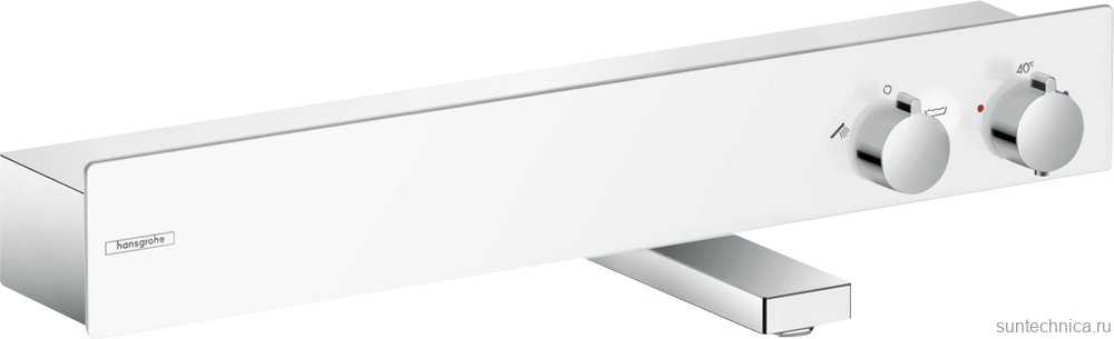 Термостатический смеситель Hansgrohe ShowerTablet 13109400 для ванны с душем, белый - хром