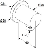 Шланговое подключение Kludi Nova Fonte 2054339-15 черное матовое