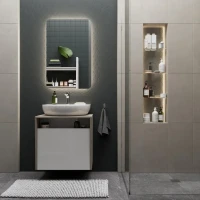 Зеркало KERAMA MARAZZI Pro 55 белое, с подсветкой