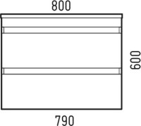 Тумба с раковиной Corozo Алабама 80 подвесная