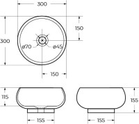 Накладная раковина BelBagno BB1114 накладная