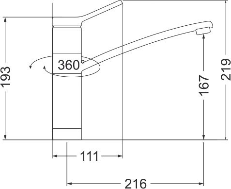 Смеситель для кухни Emar Quartz 3011 агат