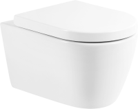 Комплект Унитаз подвесной BelBagno Marino BB105CHR безободковый + Крышка BB105SC с микролифтом, петли хром + Инсталляция Geberit Duofix Delta 458.163.21.1 с кнопкой смыва, хром + Звукоизоляция