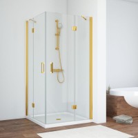 Душевой уголок Vegas Glass AFA TUR NOVO h1890 90 09 01 профиль золото, стекло прозрачное