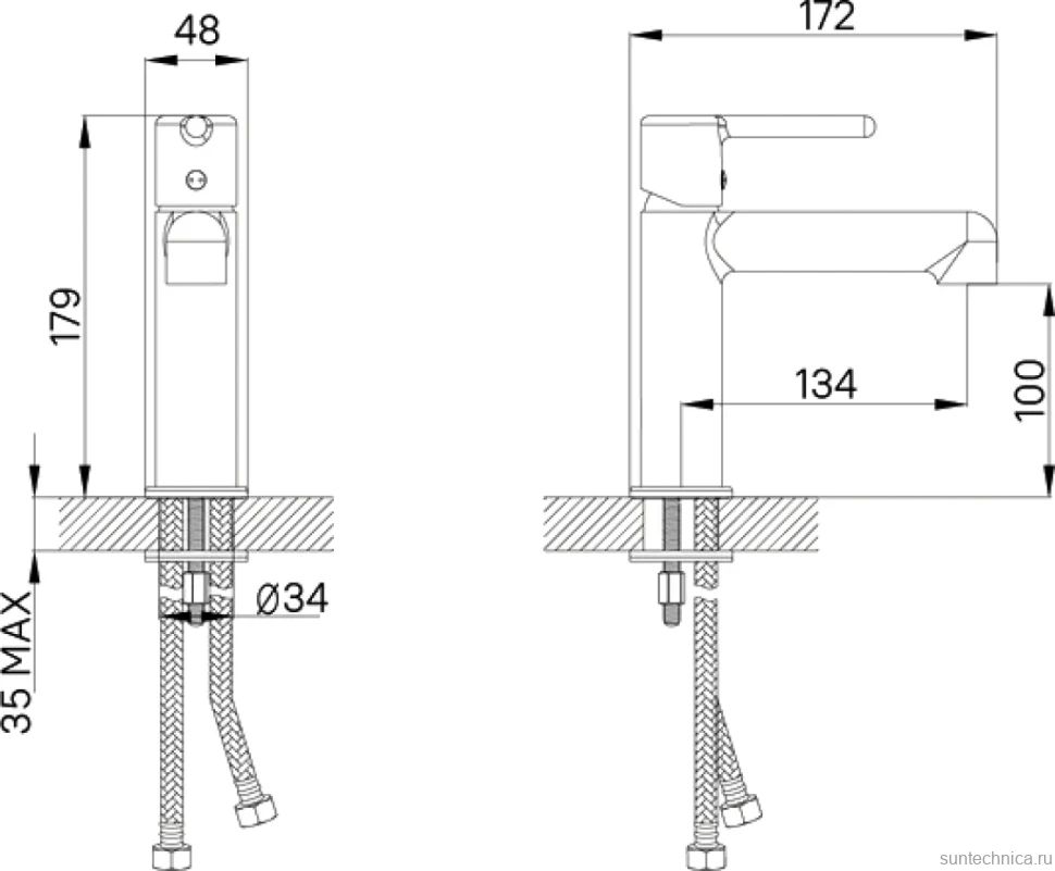 Смеситель для раковины IDDIS AIGBL00i01 черный матовый