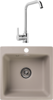 Комплект Мойка GranFest Smart SM 430 песочный + Смеситель MEGA Ege MG-PL10 хром