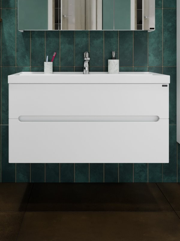 Мебель для ванной комнаты СаНта Лондон 100 подвесная