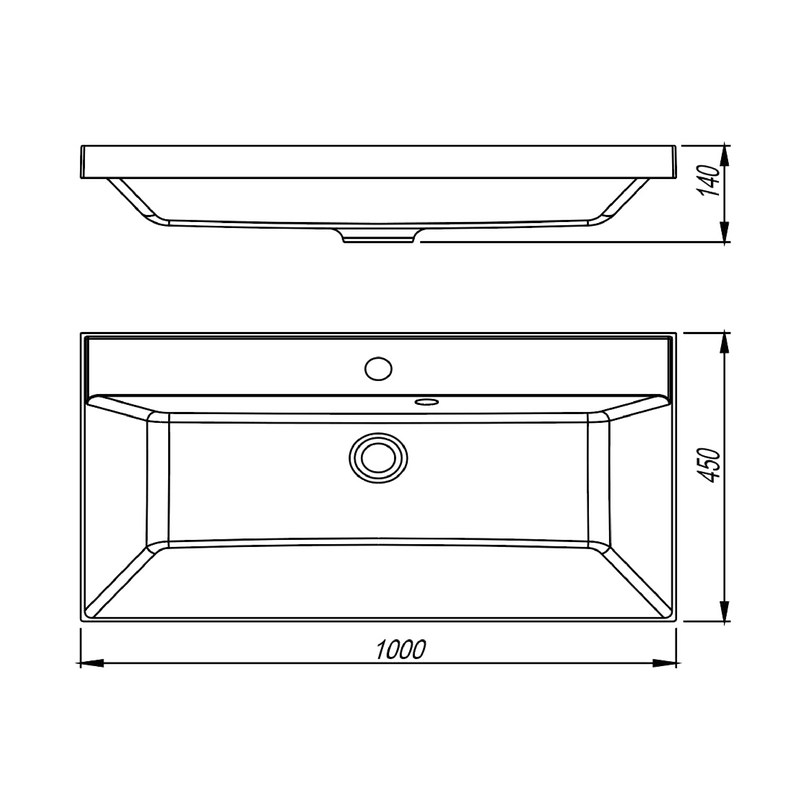Мебель для ванной комнаты СаНта Лондон 100 подвесная