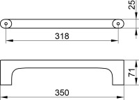 Поручень Keuco Edition 400 11507 латунь, цвет нержавеющая сталь finish, настенный