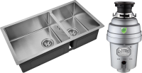 Комплект Мойка Zorg Inox R 78-2-44 + Измельчитель Inox D