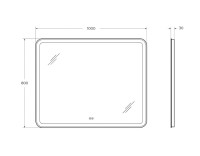Зеркало Cezares Multicolore 100х80 с подсветкой Зеркало Cezares Multicolore 100х80 с подсветкой
