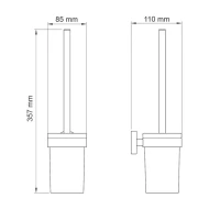 Ершик для унитаза Wasserkraft Glan K-1027POLISHED BLACK черный глянец Ершик для унитаза Wasserkraft Glan K-1027POLISHED BLACK черный глянец