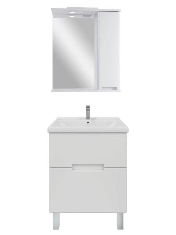 Мебель для ванной комнаты SanStar Ориана 60 напольная, раковина Santek Миранда 60