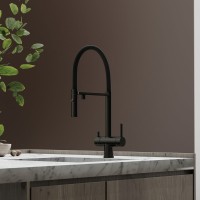 Смеситель для кухни Sancos Imola SC4010MB с гибким изливом, матовый черный