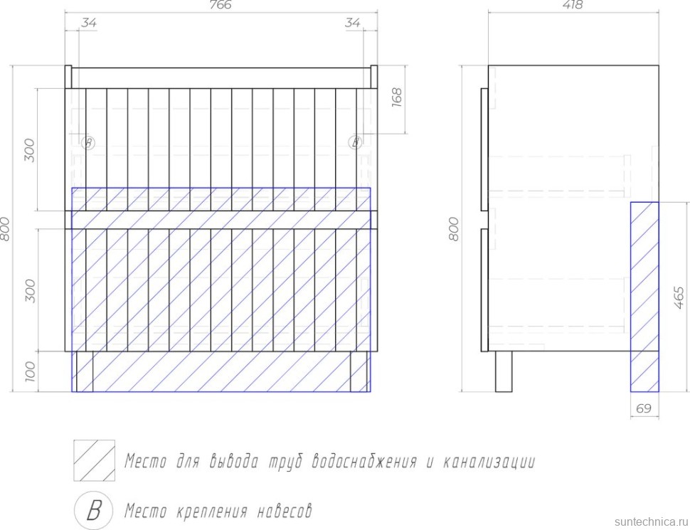 Мебель для ванной комнаты Vigo Finlay 80 белая