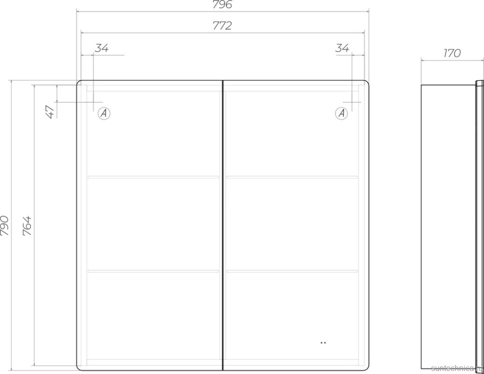 Мебель для ванной комнаты Vigo Finlay 80 белая