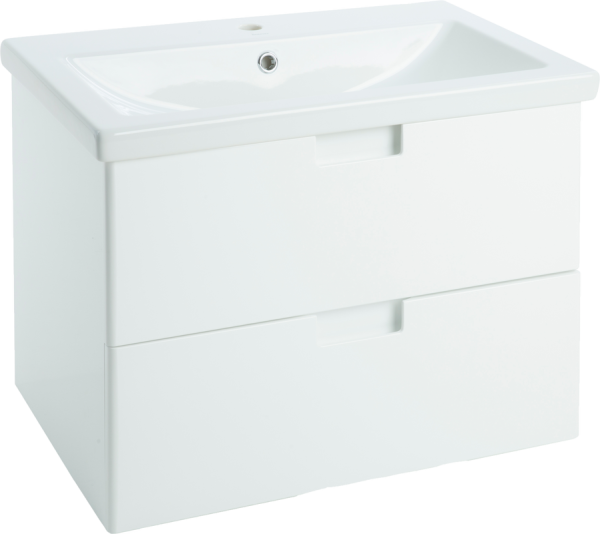 Тумба с раковиной Bellezza Пегас 80 подвесная, белая