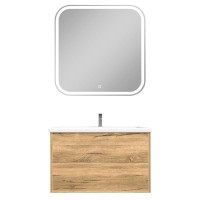 Мебель для ванной комнаты SanStar Siva 70 подвесная, дуб вотан, раковина Миранда
