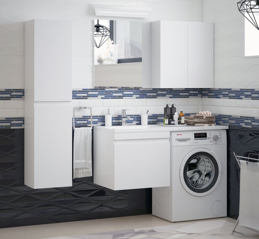 Шкаф-пенал для ванной Corozo Альтаир 35 подвесной