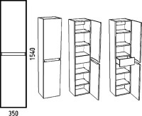 Шкаф-пенал для ванной Corozo Альтаир 35 подвесной Шкаф-пенал для ванной Corozo Альтаир 35 подвесной