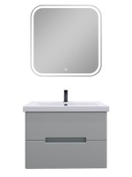 Мебель для ванной комнаты SanStar Ориана 70 подвесная, серая, раковина Cersanit Como 70