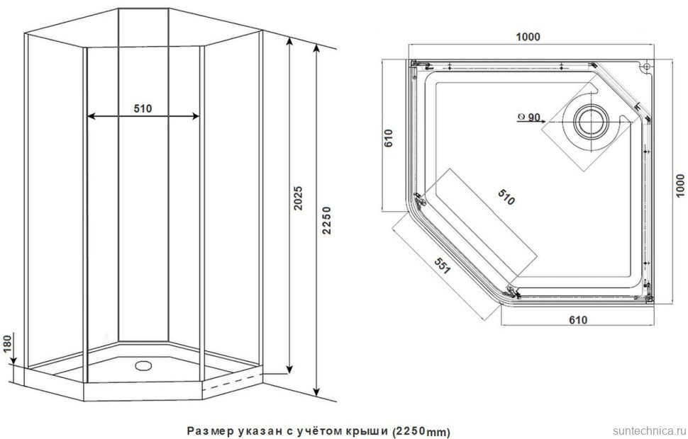 Душевая кабина Timo Premium ILMA 701 без крыши