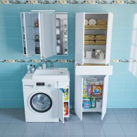 Мебель для ванной комнаты СаНта Марс 19 R напольная, 1 дверца, белая