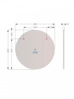 Зеркало круглое Alavann Rondo 60 ALV0112001 с подсветкой Зеркало круглое Alavann Rondo 60 ALV0112001 с подсветкой