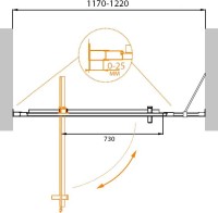 Душевая дверь в нишу Cezares Molveno BA 11 100+20 C Cr IV