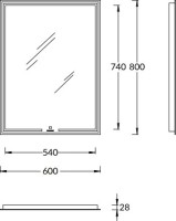 Мебель для ванной комнаты KERAMA MARAZZI Cubo 90, левая подвесная, с ящиками и полкой, белая матовая, древесная