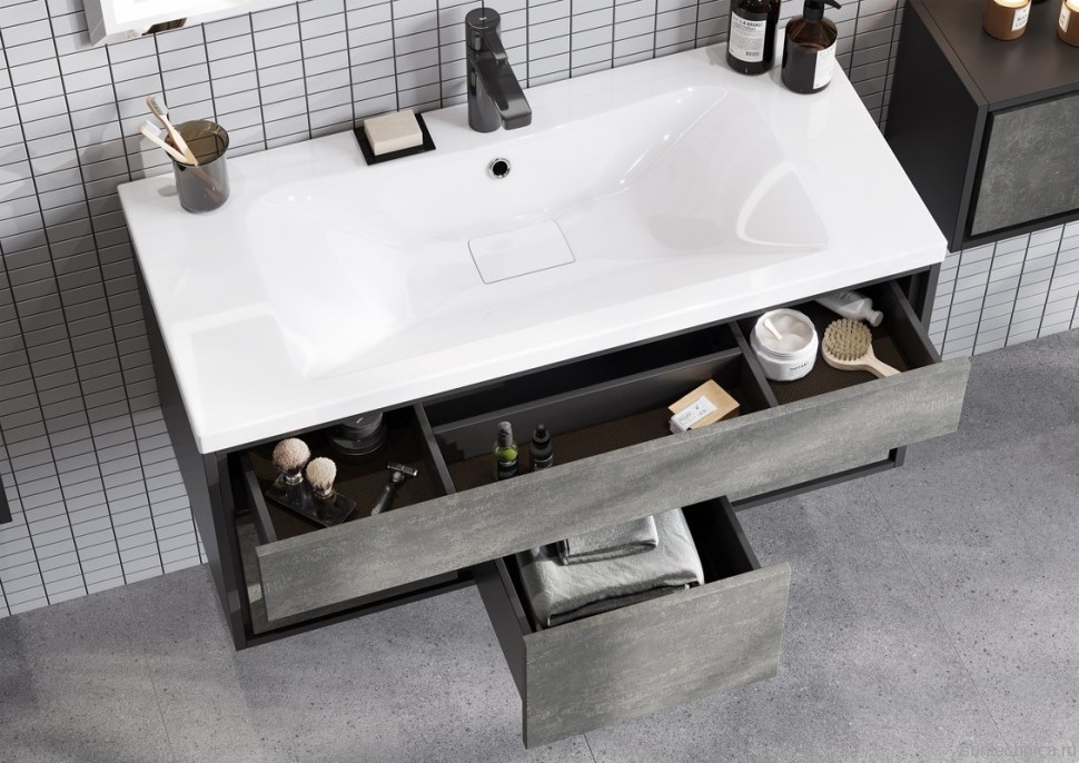 Мебель для ванной комнаты AQUATON Уэльс Уэльс 100 графит