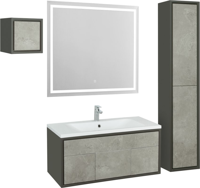 Мебель для ванной комнаты AQUATON Уэльс Уэльс 100 графит