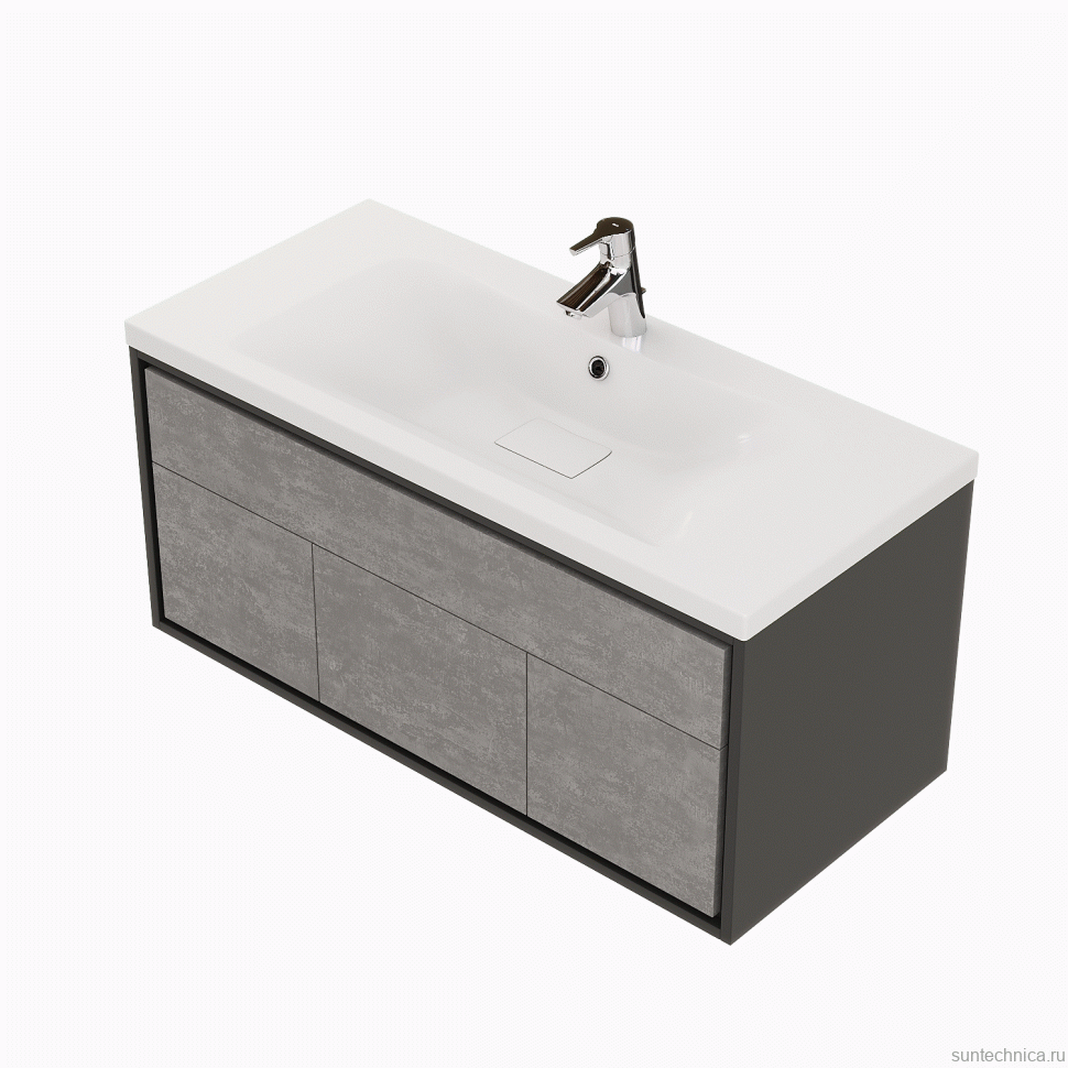 Мебель для ванной комнаты AQUATON Уэльс Уэльс 100 графит