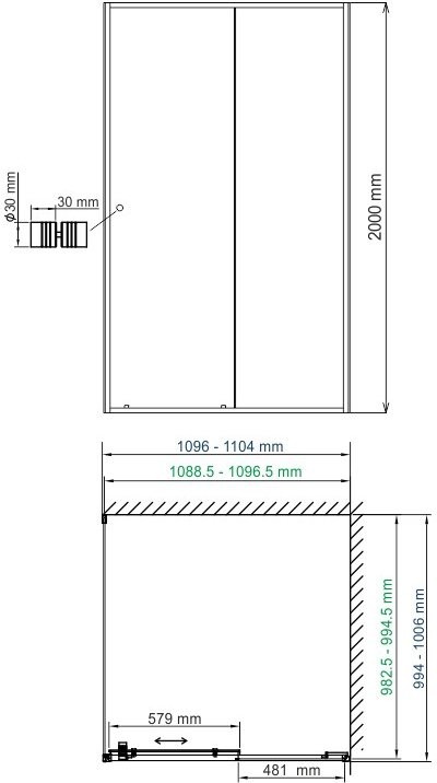 Душевой уголок Wasserkraft Dill 61S16