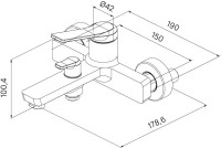 Смеситель для ванны с душем IDDIS Parker PARSB02i02WA глянцевый хром