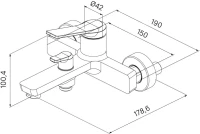 Смеситель для ванны с душем IDDIS Parker PARSB02i02WA глянцевый хром