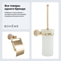 Набор Держатель Boheme Murano 10901-W-G, золото + Ершик 10913-W-G, золото
