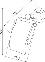 Набор Держатель Boheme Murano 10901-W-G, золото + Ершик 10913-W-G, золото