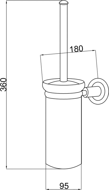 Набор Держатель Boheme Murano 10901-W-G, золото + Ершик 10913-W-G, золото
