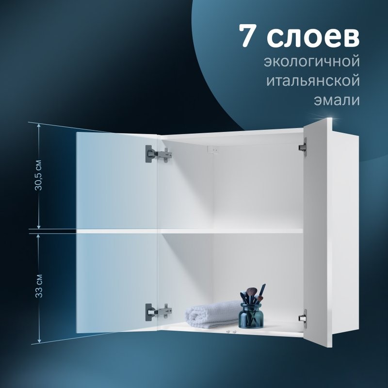 Шкаф в ванную AM.PM Func 70х60 подвесной, глянцевый белый