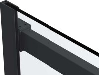 Душевой уголок Vincea Como Soft VSR-1CS1015CLB 150x100 см профиль черный, стекло прозрачное