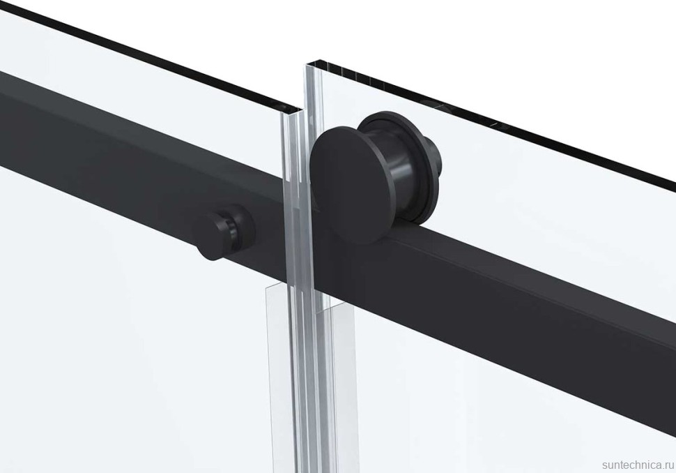 Душевой уголок Vincea Como Soft VSR-1CS1015CLB 150x100 см профиль черный, стекло прозрачное