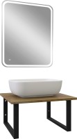 Мебель для ванной комнаты DIWO Элиста 60 светлое дерево, с раковиной Moduo 50 Square
