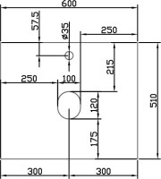 Мебель для ванной комнаты DIWO Элиста 60 светлое дерево, с раковиной Moduo 50 Square