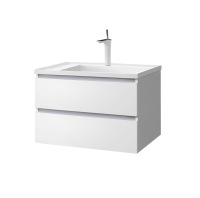 Тумба с раковиной Belux Фаворит 85 подвесная, белая глянцевая, раковина 85-02