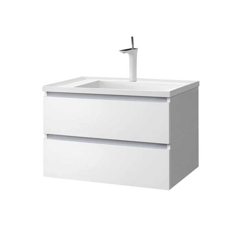 Тумба с раковиной Belux Фаворит 85 подвесная, белая глянцевая, раковина 85-02