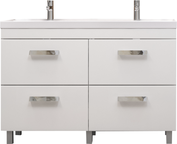 Тумба под раковину без столешницы Velvex Orlando 120 белая матовая
