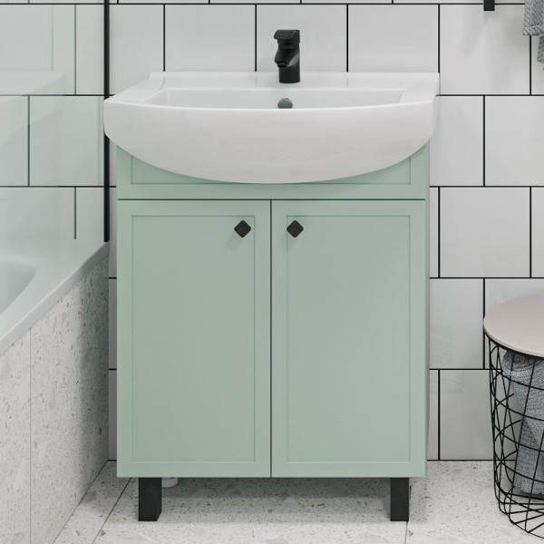 Тумба с раковиной Runo Римини 65 мята