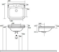 Раковина Kerasan Waldorf 4140 с пьедесталом