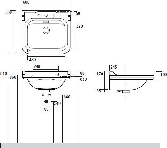 Раковина Kerasan Waldorf 4140 с пьедесталом